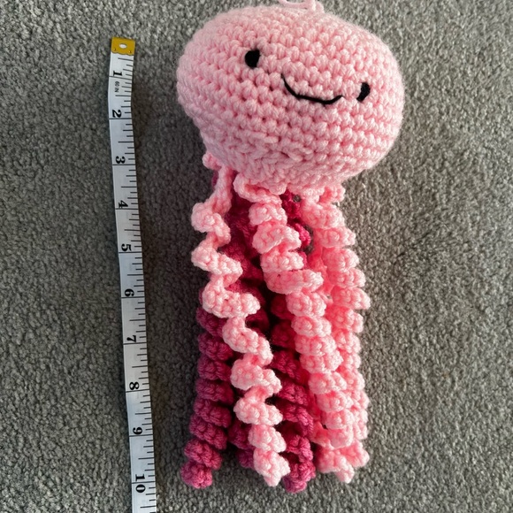 Hand Crocheted Hanging Squishy the Jellyfish! - Picture 2 of 8